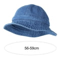thumbnail image 6 of Fisherman Hat Breathable All Match with Windproof Rope Sun Protection Flat Top Anti-UV Cowboy Wide Brim Foldable Sun Hat Daily Wear, 6 of 7