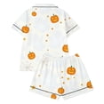 thumbnail image 4 of WOYY Halloween Pajama Sets for Girls Button Down Shirt Shorts Cute Nightwear, Sizes 1-14, 4 of 4
