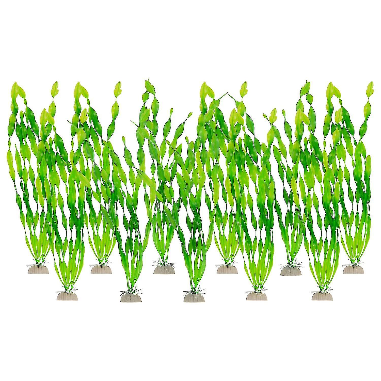 Bjxy Large Artificial Aquarium Plants, 13 Inches Plastic Seaweed