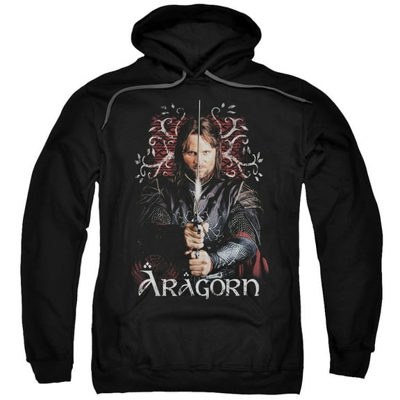 Lord of the Rings Aragorn Adult Pullover Hoodie Sweatshirt Black