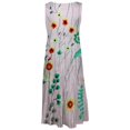 thumbnail image 4 of AYA Robe d'Été Décontractée pour Femmes Col Rond Sans Manches Robe Débardeur Robe de Plage Robe Évasée Mode Robe Midi Ample, 4 of 4