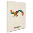 thumbnail image 3 of Trademark Fine Art Michael Tompsett Panama Watercolor Map Canvas Wall Art - 24x32, 3 of 4
