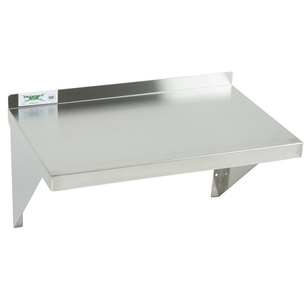 Commercial Stainless Steel Wall Shelf 16 18 Gauge Heavy Duty Table Overshelf NSF Size and Gauge