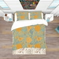 thumbnail image 3 of Designart 'Flower Pattern Botanic Texture' Bohemian & Eclectic Bedding Set - Duvet Cover & Shams, 3 of 4