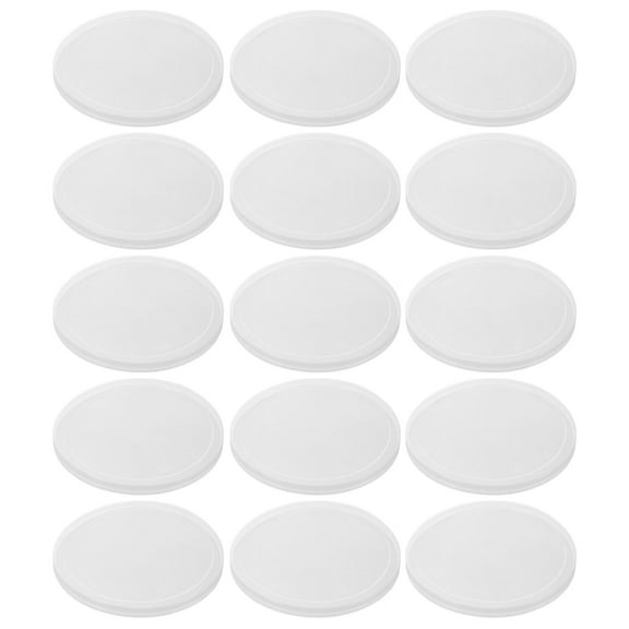 KALLORY Transparent Plastic Can Lids Food Covers 20pcs Reusable Stretchable Seals for Cans Bowls Cups
