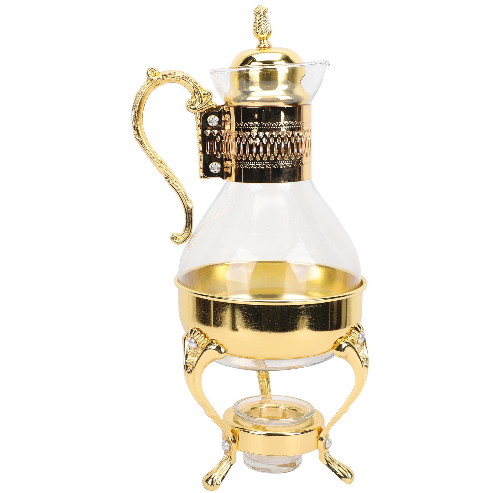 Clear Heat Resistant Enamel Crystal Flower Glass Teapot Coffee Pot Cup Sets - Clear Pyrex Teapot And Coffee Maker And Cup Set Price