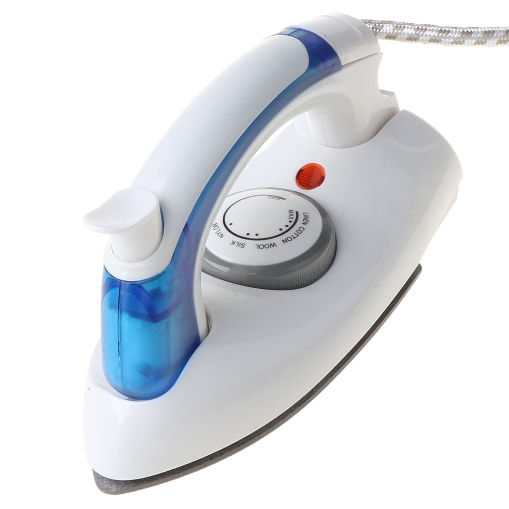 Sinyiin Mini Portable Foldable Electric Steam Iron for Clothes with 3 Gears Baseplate Handheld Flatiron Home Travelling