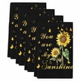 thumbnail image 2 of Sunflower Kitchen Towels Set of 4, Vintage Botanical Absorbent Dish Towels for Kitchen, Microfiber Hand Towel, Quick Drying Tea Towel for Cleaning Decorative Dishcloths Farmhouse Floral Black, 2 of 7