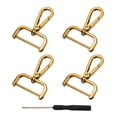 thumbnail image 1 of Uxcell Swivel Clasps Hook, ID Detachable Snap Hook with Screwdriver Dark Gold 1-1/2 Inch, 1 of 7