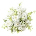 thumbnail image 2 of Mdesiwst Artificial Rose Flower with Stem,Realistic Faux Flower Bouquet Home Office Table Centerpiece Wedding Fake Floral Arrangement Decoration, 2 of 5