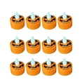 thumbnail image 7 of 12-Count Halloween LED Tea Lights - Battery Operated Flameless Candles with Timer Pumpkin Ghost Designs Safe Tabletop Decor Set(B), 7 of 7