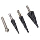 thumbnail image 5 of Broca Escalonada Para Metal, 4 Flautas, Vástago De 1/4 De Pulgada, Juego De Brocas Escalonadas De Cobalto M35, Brocas De Cobalto Resistentes Para Acero Inoxidable, Metal Duro, Madera Y Plástico, 5 of 14
