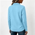 thumbnail image 4 of Stralyhd Shirts for Women Long Sleeve Button Down Collare Polo Shirts Casual Tops Basic Button Down Tees Fall Fashion Outfits Clothes Light Blue M, 4 of 5