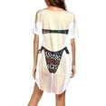 thumbnail image 4 of FcBaudy Robe à Manches Courtes à Col Rond, Robes pour Femmes, Robes d'Été pour Femmes Chemise de Bikini pour Femme par-Dessus Manches Courtes Mignonne Imprimé de Bikini par-Dessus Robe T-Shirt Ample Porter Robe pour Femme, 4 of 4