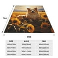 thumbnail image 3 of Fotbe Pastoral Sunflower Corgi Manta de Franela Acolchonada con Estampado, Súper Suave y Esponjosa, Extra Grande para Sofá, Cama, Uso Todo el Año-80"x60", 3 of 7