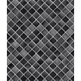 thumbnail image 1 of Sample. Concord Wallcoverings Faux Textured Wallpaper Featuring Tile Pattern, Black Grey, NF232086, 1 of 1
