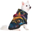 thumbnail image 2 of Fotbe Vibrant Rooster Painting Sudadera con Estampado para Perros Pequeños – Suéter con Capucha para Mascotas, Tela Suave de Forro Polar con Bolsillo-Small, 2 of 7