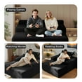 thumbnail image 7 of Oversized Chaise Lounge Chair Indoor, 68" Upholstered Cloud Sofa Bed, Fluffy Plush Sleeper Couch, Comfy Reading Chair for Living Room (Black), 7 of 7