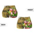thumbnail image 5 of Picia Watercolor Canary Bird Printed Workout Shorts for Women Seamless Scrunch Butt Lifting High Waisted Yoga Gym Booty Running Moisture-wicking Short Pants-Large, 5 of 9
