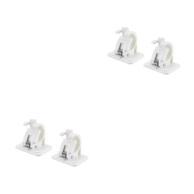 Soidarity 2 uds. De bastidores de caña de pescar ABS, soporte elaborado para montar en la pared, Clips de abrazadera para poste, soportes Blanco 2piezas