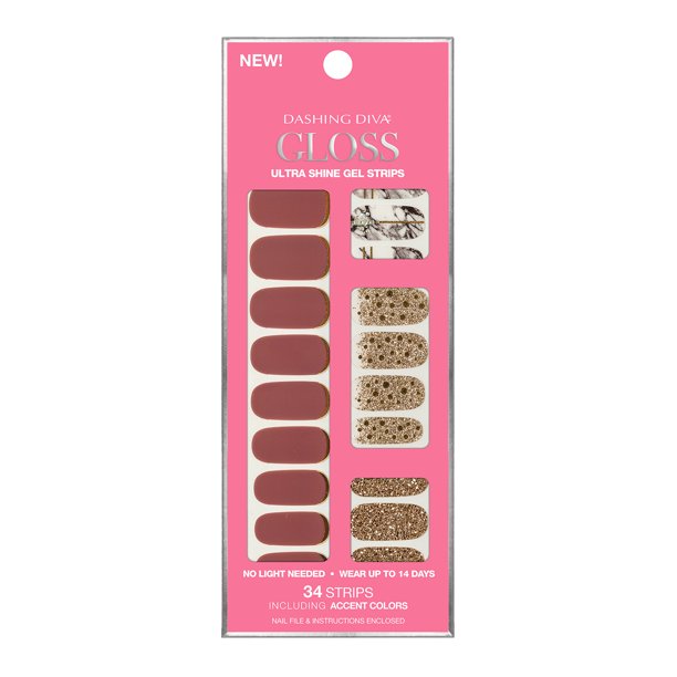 Dashing Diva Gloss Ultra Shine Gel Nail Strips, Modern Matter - Walmart ...