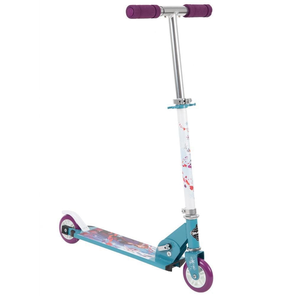Huffy Disney Frozen 2 two wheel aluminum Girls folding inline scooter