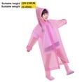 thumbnail image 3 of Kids Rain Poncho, Reusable Waterproof Hooded Rain Cape for Children with Adjustable Drawstring, Portable Tear-Resistant EVA Rain Gear for Outdoor Play, School, Hiking, and Camping, 3 of 6