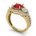 thumbnail image 2 of Clara Pucci 14K Yellow Gold 2.16ct Tourmaline Three-Stone Ring for Women, 2 of 8