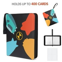 INvench 400 Pockets Cards Holder Binder, 50 Removable Sleeves, Game Cards Collector Album Holder for Boys Girls Gifts