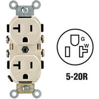 S06-0CR20-0TS Light Almond 20 Amp Duplex Receptacle