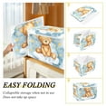 thumbnail image 5 of Teddy Bear Clouds Storage Basket Foldable Laundry Basket Shelf Kids Toy Storage Container Organizer with Handles, 5 of 7