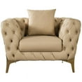 thumbnail image 5 of Meridian Furniture Aurora Beige Faux Leather Chair, 5 of 9