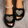 thumbnail image 7 of uublik Women's House Fuzzy Slippers Memory Foam Open-Toe Slippers Soft Fleece Indoor Shoes Indoor/Outdoor Slippers, Gold, 7 of 7