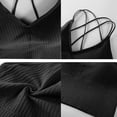 thumbnail image 3 of Sujetador deportivo con aros y tirantes finos para mujer, sin aros, push up, 3 of 4