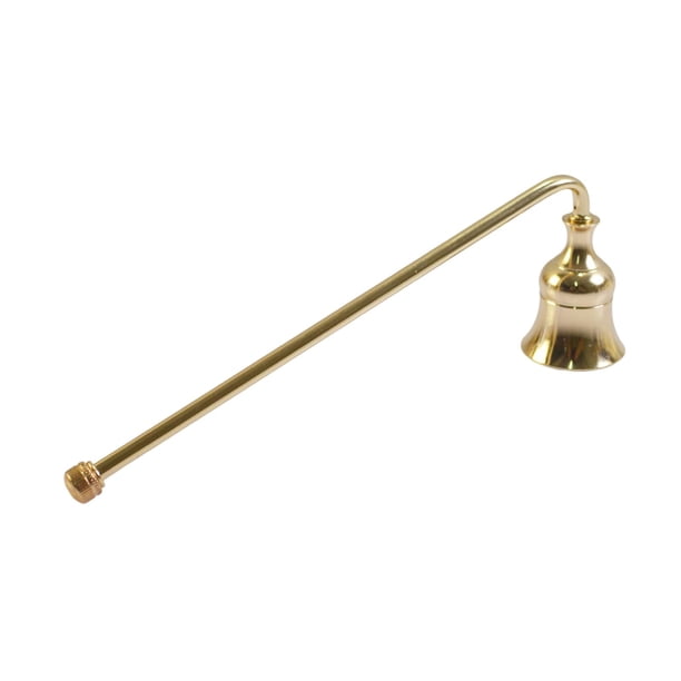 Herramienta para apagar velas, tapón de metal para velas, cubierta para apagar mechas con mango largo Dorado