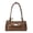 brown, variant on Kawaii PU Polka Dot Boston Bag for Women, Zipper Closure Shoulder Handheld Underarm Bag for Daily Use (13.0" x 5.9" x 3.5", 0.77 lb)