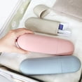 thumbnail image 3 of Wheat Straw Toothbrush Storage Box storage cup; Eco-friendly Travel Toothpaste Comb Gadgets Container Holder, Pink, 3 of 9