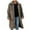 Brown, variant on Amzcrzy Men Faux Fur Coat Men's Winter Fleece Coat Style Long Sleeve Solid Color Turn Down Collar Warm Coat Winter Jacket for Men Jackets for Men Winter Coat Men