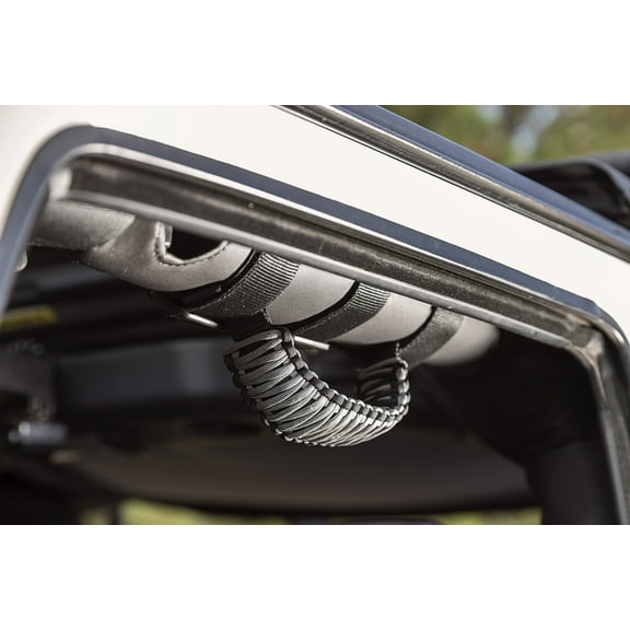 Rugged Ridge 13505.32 Grab Handle Kit, Paracord, Gray/Black; 55-21 Jeep CJ/Wrangler/Gladiator