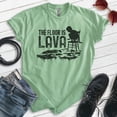 thumbnail image 2 of The Floor Is Lava Shirt, Unisex Women's Men's Shirt, Novelty Shirt, Silly Shirt, Heather Apple Green, Large, 2 of 6
