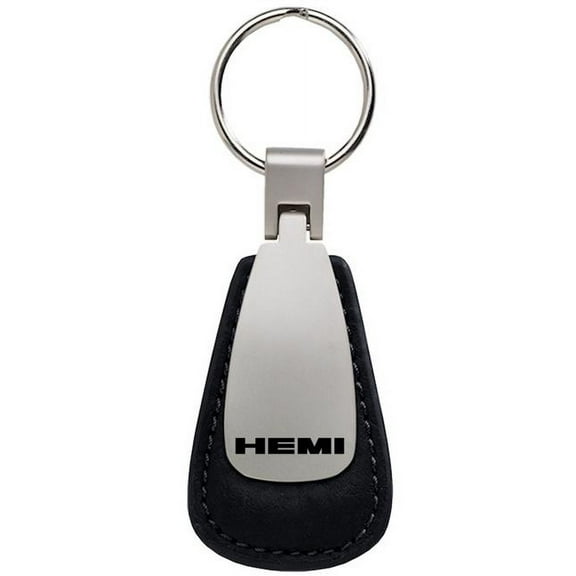 Au-Tomotive Gold KCTL.HEM.BLK Hemi Black Leather Teardrop Key Fob