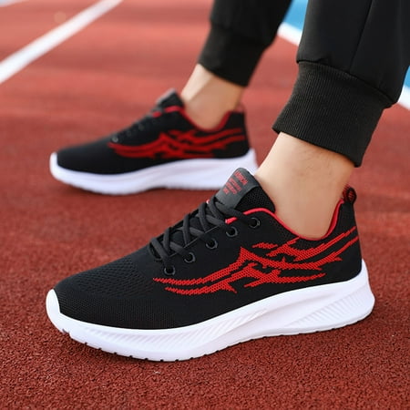 

Yolai Men Sports Shoes Summer New Pattern Color Blocking Fashion Mesh Breathable Flat Bottom Comfortable Non Slip Sports Casual Shoes