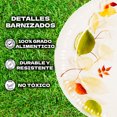 thumbnail image 5 of 24 Pz Plato Desechable De Cartón Decorativo Premium Hojas Azules 9 pulgadas, 5 of 5