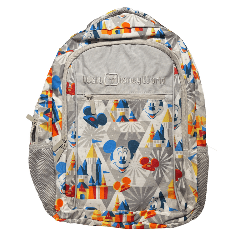 Disney Parks Disney Backpack Bag Mickey Mouse with Castle Gray New with Tags
