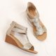 thumbnail image 4 of Sandalias de cuña cómodas sandalias de playa con tiras abiertas zapatos para caminar para mujer, 4 of 9