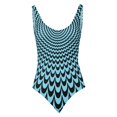 thumbnail image 4 of iTNHFP Plus Size Coverups for Womens Swimwear Women's Swimwear Tankini 2 Piece Normal Swimsuit Backless 2 Piece Printing Adjustable Print Color Padded Strap Bathing Suits Sexy Vacation Beach Wear, 4 of 5