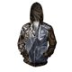 thumbnail image 2 of Sudadera con capucha informal de otoño para hombre, sudadera con capucha con estampado de guerrero de armadura, sudadera con cremallera, sudadera con capucha informal holgada, ropa, 2 of 4