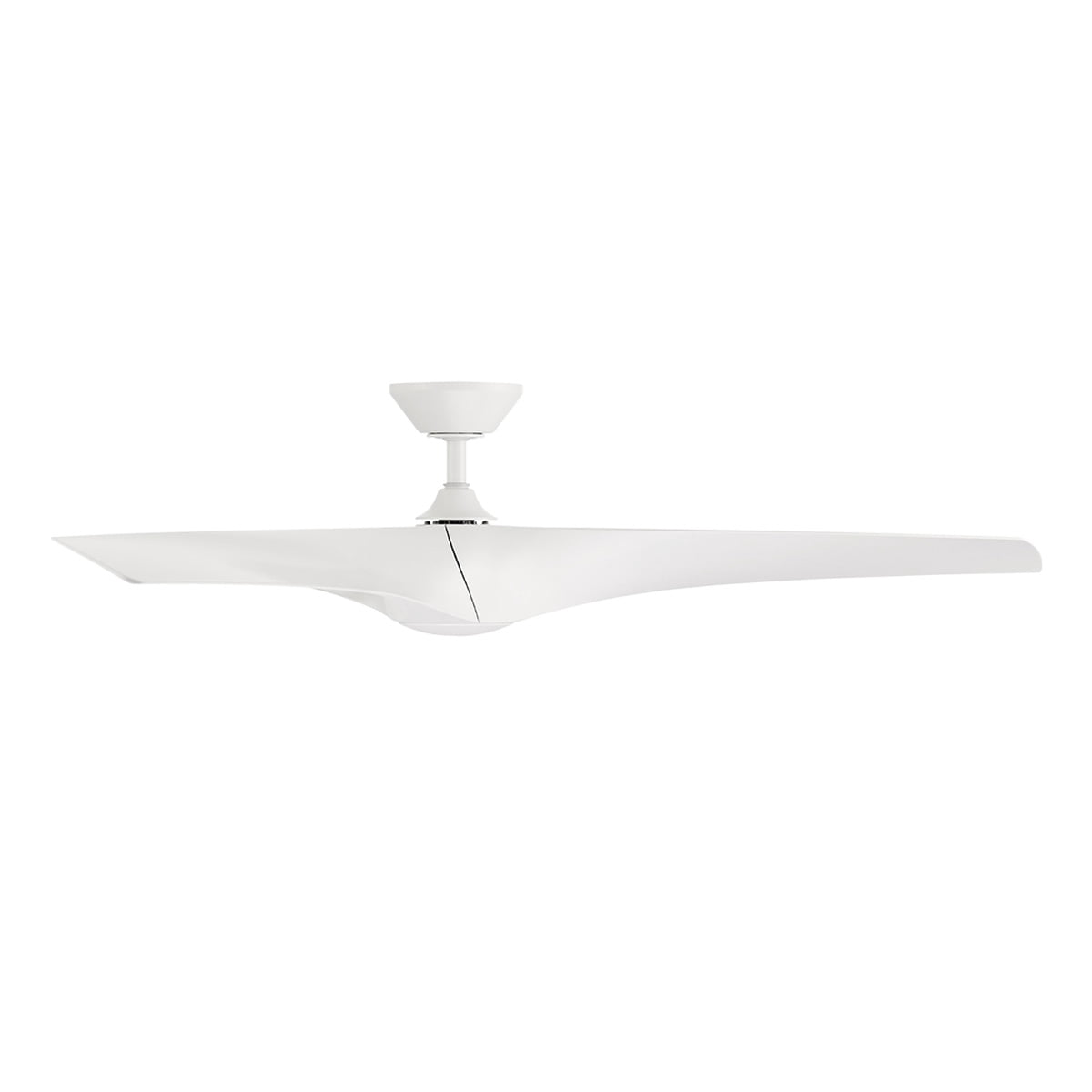 Zephyr 52" Matte White Integrated LED Smart Ceiling Fan with Remote Control