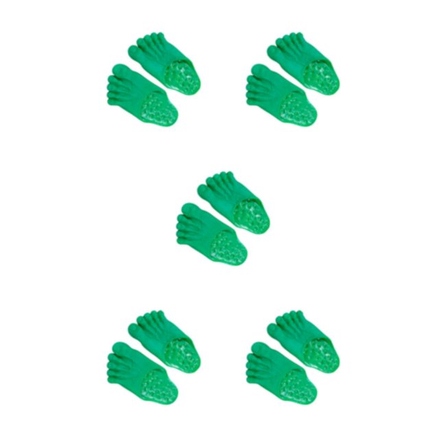 Zapatillas divertidas de PVC Qarigey para pies descalzos para niños y adultos color Verde