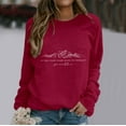 thumbnail image 1 of Mode Femme Mignon Décontracté Imprimé Col Rond Sans Capuche Veste à Manches Longues avec Capuche Chandail en Molleton Jogging Femmes Filles Vestes d'Échauffement Softball Jogging Survêtements Femmes Capuche Courte Grande Taille, 1 of 3